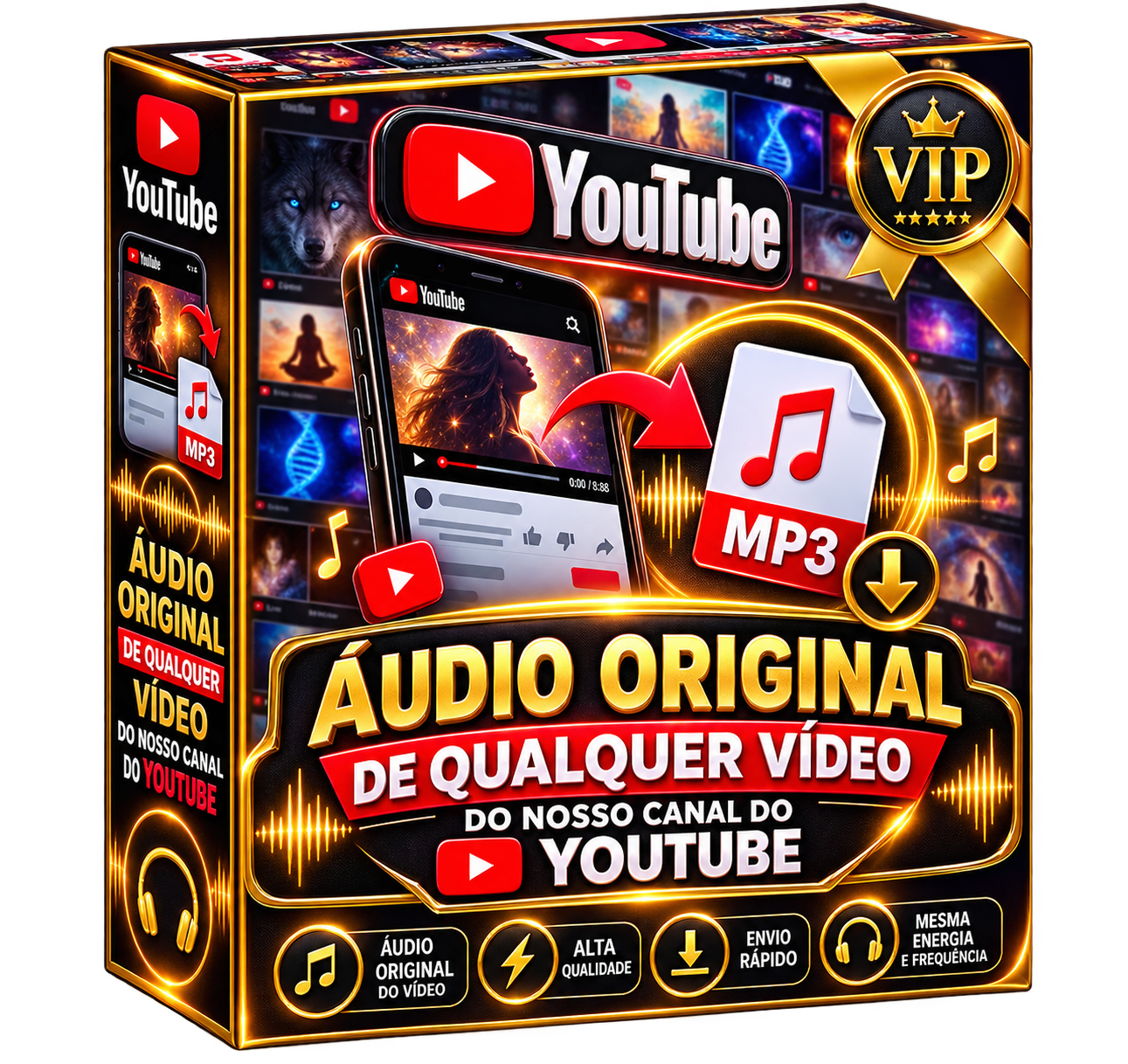Áudio Original de Qualquer Vídeo do Nosso Canal do YouTube